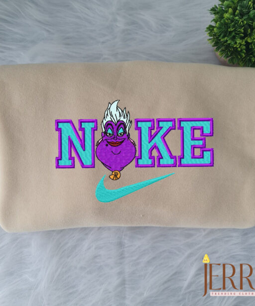 Ursula The Mermaid Disney Nike Embroidered Sweatshirt