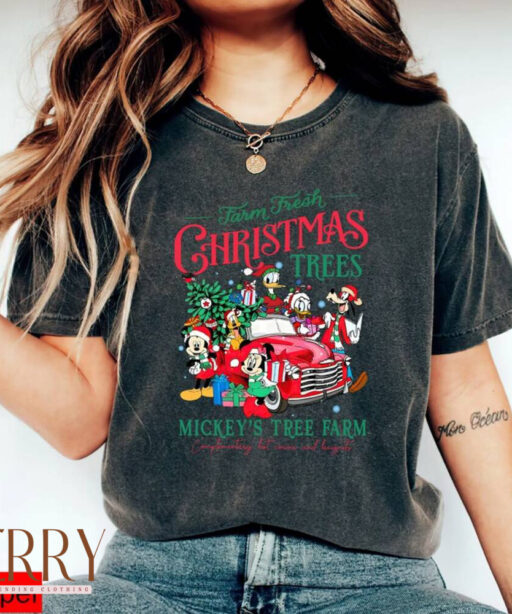 Vintage Disney Farm Fresh Christmas Shirt, Mickey And Friends Shirt, Disney Family Christmas Shirt, Christmas Disney Family, Christmas Gifts