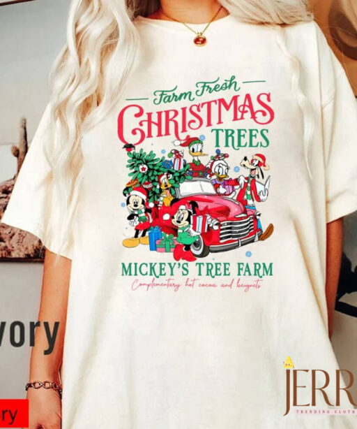 Vintage Disney Farm Fresh Christmas Shirt, Mickey And Friends Shirt, Disney Family Christmas Shirt, Christmas Disney Family, Christmas Gifts