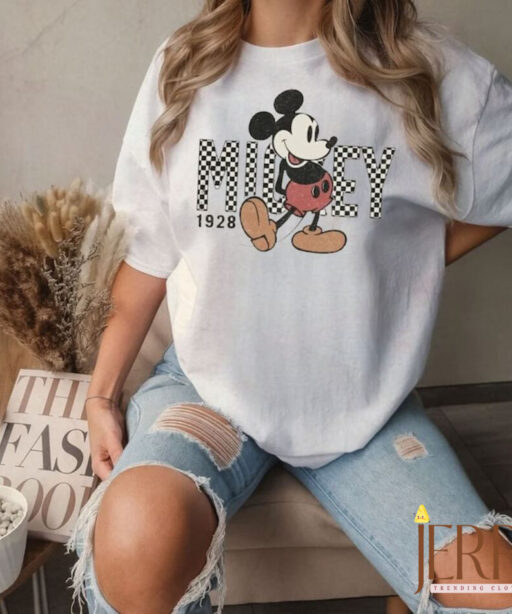 Vintage Disney Mickey Checkered Comfort Shirt, Disney Mouse Shirt, Disney Family Trip Shirt, Disney Vacation Shirt, Disneyworld Shirt