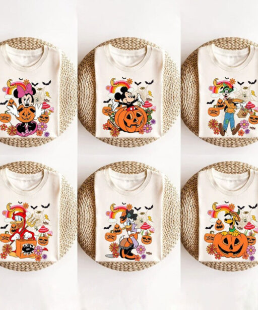 Vintage Disney Mickey and Friends Halloween Team Shirt, Disney Halloween Shirt Retro, WDW Magic Kingdom Shirt, Halloween Matching Shirt