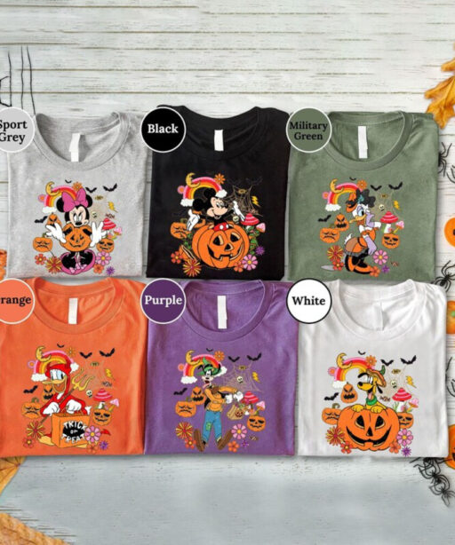 Vintage Disney Mickey and Friends Halloween Team Shirt, Disney Halloween Shirt Retro, WDW Magic Kingdom Shirt, Halloween Matching Shirt