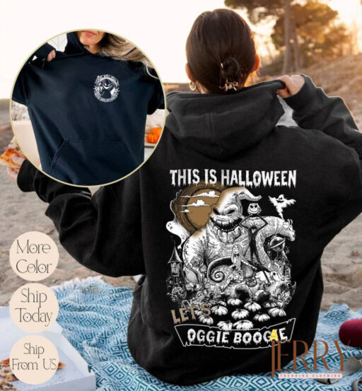 Vintage Disney Oogie Boogie Sweatshirt, The Nightmare Before Christmas Jack Sally Sweatshirt, Oogie Boogie Bash, Family Halloween Party 2023