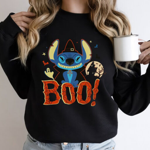 Vintage Disney Stitch Halloween Costume Comfort Color Shirt, Lilo and Stitch Halloween Sweatshirt,Disneyland Halloween Family Matching Shirt