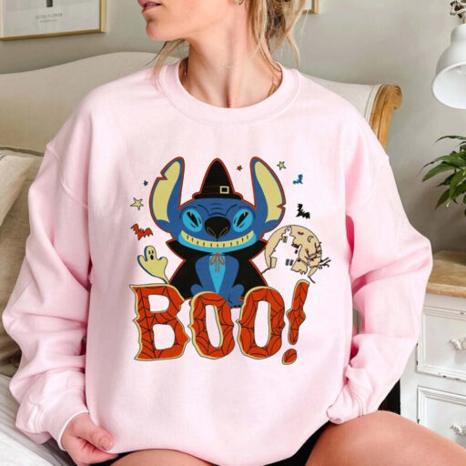 Vintage Disney Stitch Halloween Costume Comfort Color Shirt, Lilo and Stitch Halloween Sweatshirt,Disneyland Halloween Family Matching Shirt