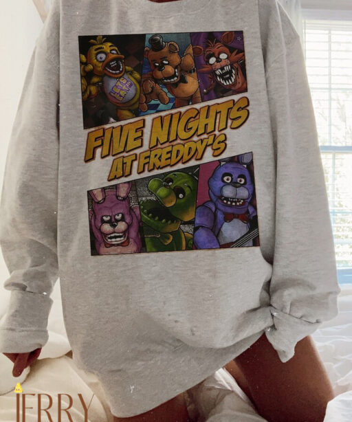 Vintage Five Nights At Freddy's Sweatshirt, Halloween Movie 2023 Sweatshirt, Five Nights Sweatshirt, Freddy Sweatshirt