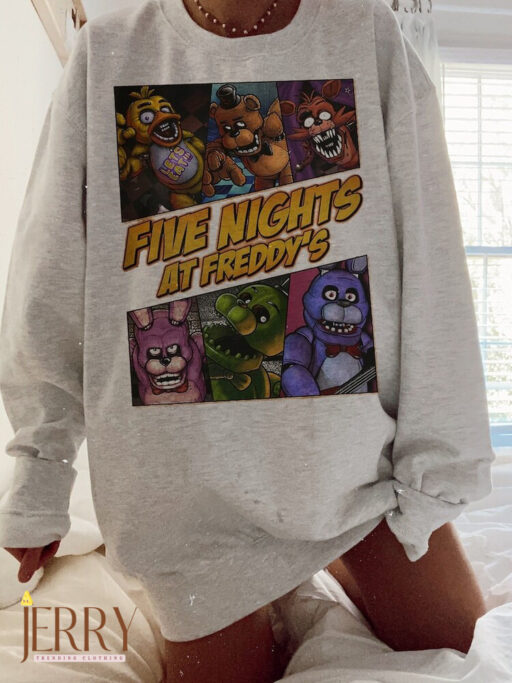 Vintage Five Nights At Freddy's Sweatshirt, Halloween Movie 2023 Sweatshirt, Five Nights Sweatshirt, Freddy Sweatshirt