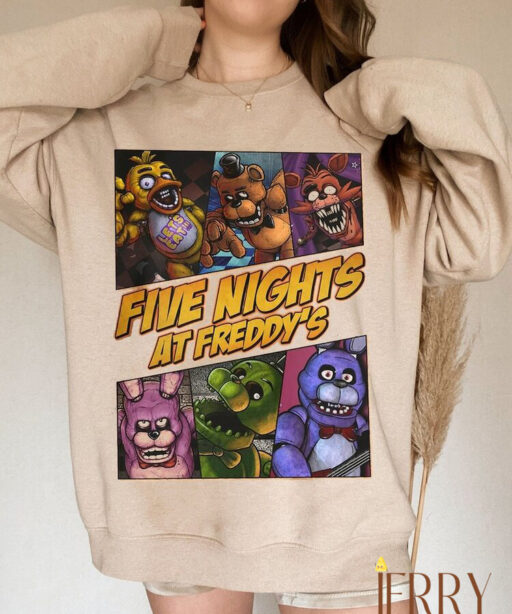 Vintage Five Nights At Freddy's Sweatshirt, Halloween Movie 2023 Sweatshirt, Five Nights Sweatshirt, Freddy Sweatshirt