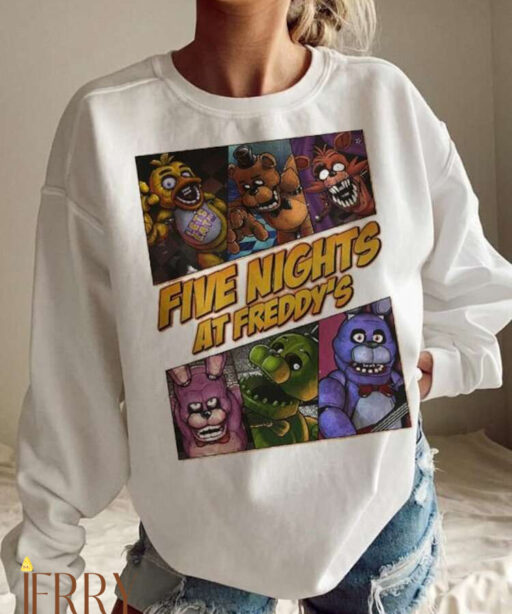 Vintage Five Nights At Freddy's Sweatshirt, Halloween Movie 2023 Sweatshirt, Five Nights Sweatshirt, Freddy Sweatshirt