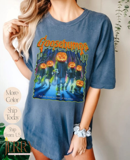 Vintage Goosebump Shirt, One Day At Horror Land Classic R.L.S T-Shirt, Goosebump Halloween, Halloween Shirt, Comfort Colors Shirt