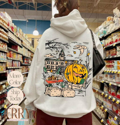 Vintage HalloweenTown 1998 Sweatshirt, Halloween Town Hoodie 2 Sides, Halloween Women Sweatshirt, Halloween Town Movie Sweater