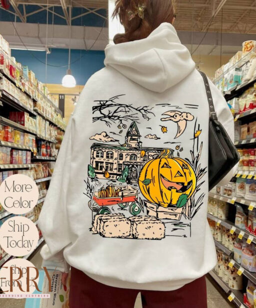 Vintage HalloweenTown 1998 Sweatshirt, Halloween Town Hoodie 2 Sides, Halloween Women Sweatshirt, Halloween Town Movie Sweater