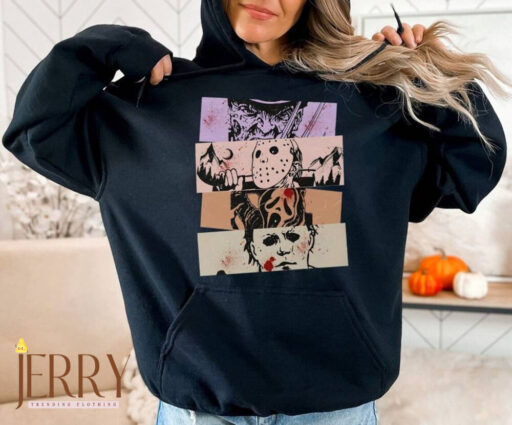 Vintage Halloween Horror Characters Sweatshirt, Killing's It Since Sweater, Halloween Hoodie, Michael Myers and Friends, Horror Movie Gift