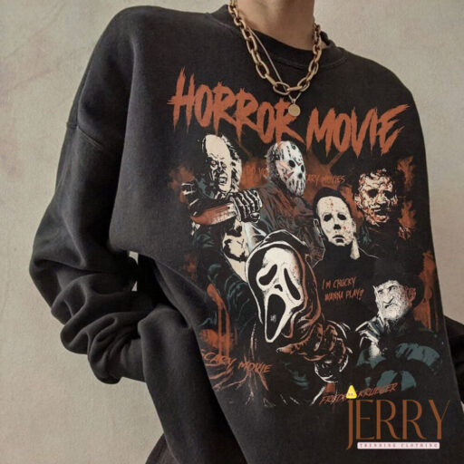 Vintage Halloween Horror Movie Sweatshirt, Scream Sweatshirt, Michael Myers Halloween Sweatshirt, Halloween Horror Movie Sweatshirt