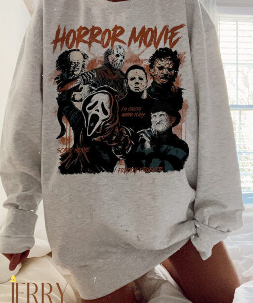Vintage Halloween Horror Movie Sweatshirt, Scream Sweatshirt, Michael Myers Halloween Sweatshirt, Halloween Horror Movie Sweatshirt