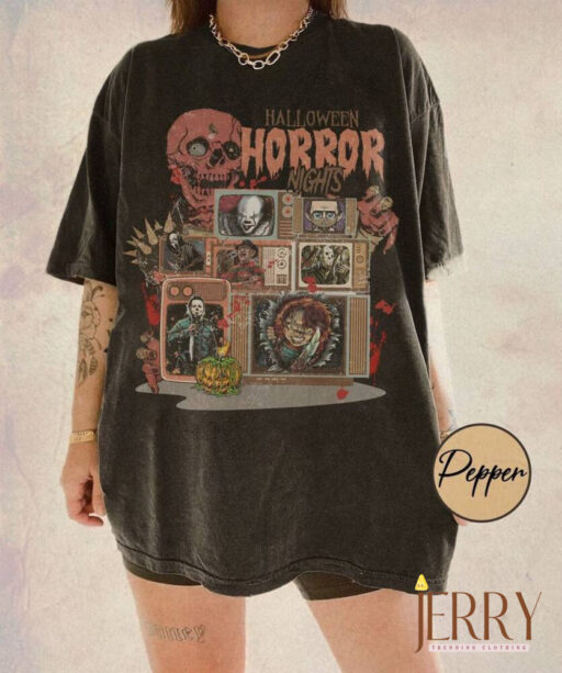 Vintage Halloween Horror T-Shirt, Horror Halloween Shirt, Universal Studios Shirt, Horror Characters Shirt, Television Scary Movie Shirt