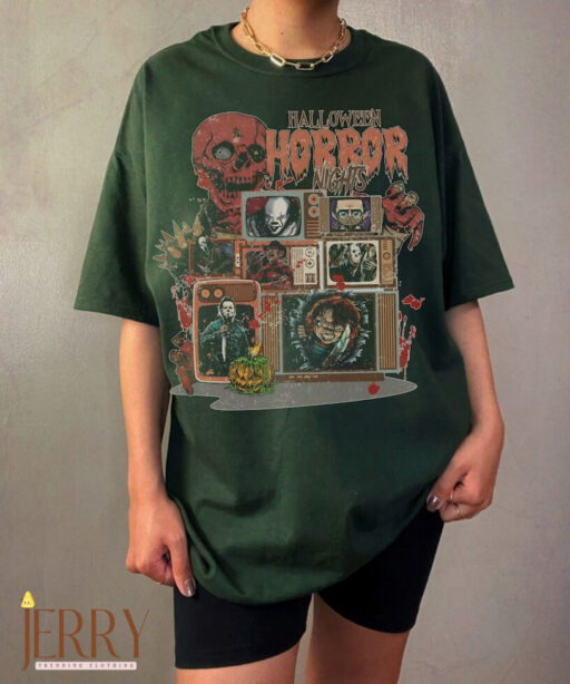 Vintage Halloween Horror T-Shirt, Horror Halloween Shirt, Universal Studios Shirt, Horror Characters Shirt, Television Scary Movie Shirt