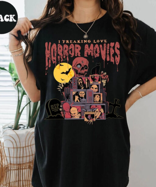 Vintage Halloween Horror nights Universal Studios shirt, Horror characters Television Halloween shirt, Scary movie Tee, Halloween trip