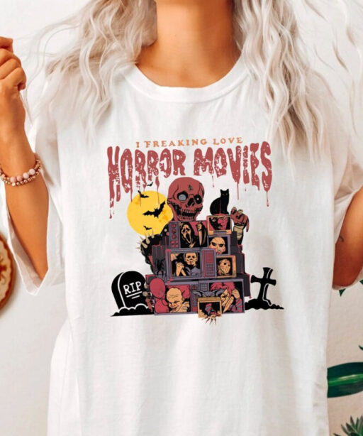 Vintage Halloween Horror nights Universal Studios shirt, Horror characters Television Halloween shirt, Scary movie Tee, Halloween trip