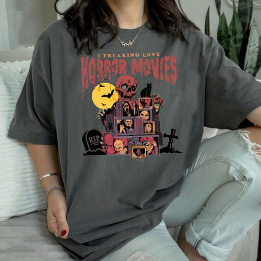 Vintage Halloween Horror nights Universal Studios shirt, Horror characters Television Halloween shirt, Scary movie Tee, Halloween trip