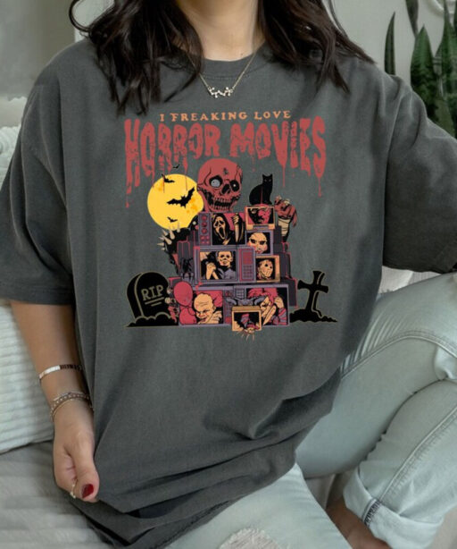 Vintage Halloween Horror nights Universal Studios shirt, Horror characters Television Halloween shirt, Scary movie Tee, Halloween trip