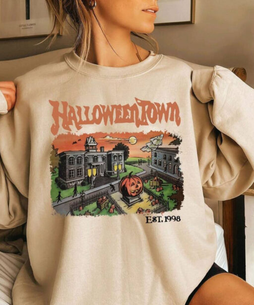 Vintage Halloween Town Est 1998 Sweatshirt, Halloweentown University Sweatshirt, Pumpkin Halloweentown Shirt, Halloween Party Gift Halloween