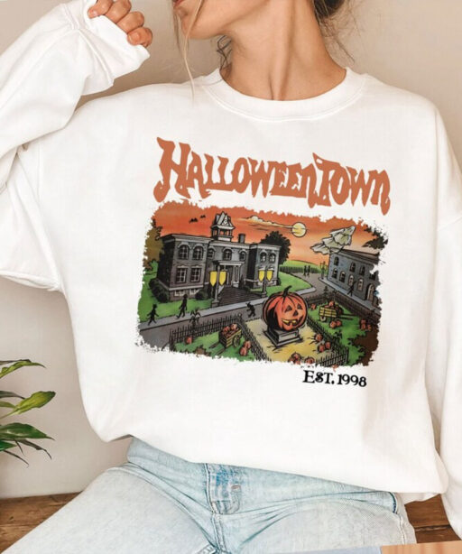 Vintage Halloween Town Est 1998 Sweatshirt, Halloweentown University Sweatshirt, Pumpkin Halloweentown Shirt, Halloween Party Gift Halloween