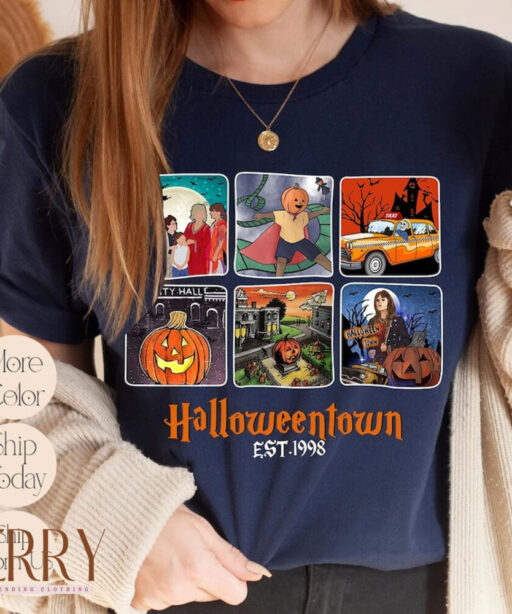 Vintage Halloween Town Shirt, Fall Pumpkin Shirt, Halloweentown University Shirt, Halloween Movie Women Shirt, Pumpkin Halloweentown Shirt