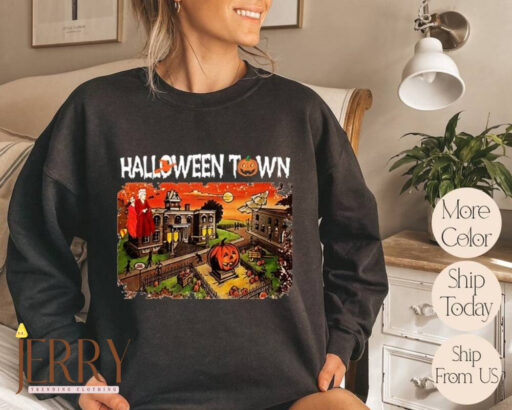 Vintage Halloween Town Sweatshirt, Halloween Movie Sweatshirt, Halloweentown University Sweatshirt, Funny Fall Women Sweatshirt