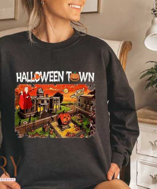 Vintage Halloween Town Sweatshirt, Halloween Movie Sweatshirt, Halloweentown University Sweatshirt, Funny Fall Women Sweatshirt