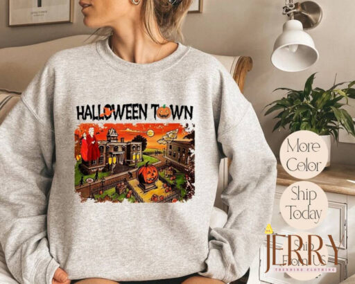 Vintage Halloween Town Sweatshirt, Halloween Movie Sweatshirt, Halloweentown University Sweatshirt, Funny Fall Women Sweatshirt