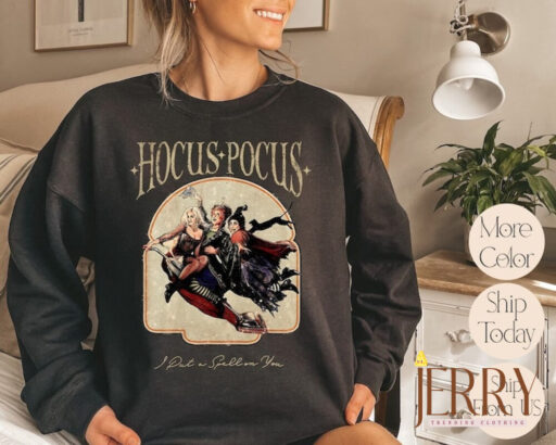 Vintage Hocus Pocus Sweatshirt, Sanderson Sisters Sweatshirt, Halloween Witches, Halloween Party Sweatshirt, Fall Sweatshirt