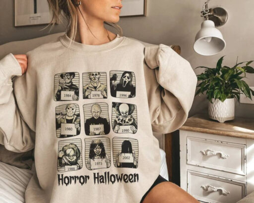 Vintage Horror Characters Shirt, Horror Movie, 13th Of friday, Horror Movie Killers, Horror Character Killers, scary horror, Horror friends