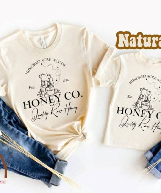 Vintage Hundred Acre Woods Honey Co Shirt, Winnie The Pooh Est 1926 Shirt, Cute Pooh Bear Shirt, Disney Women Shirt, Walt Disney World Shirt