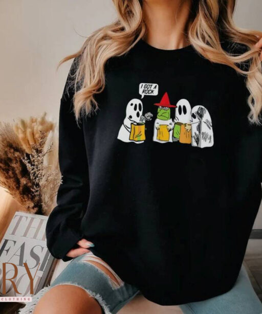 Vintage I Got a Rock Halloween Sweatshirt, Cute Fall Sweatshirt, Women Ghost Sweatshirt, Funny Ghost Sweatshirt, Halloween Ghost Sweatshirt