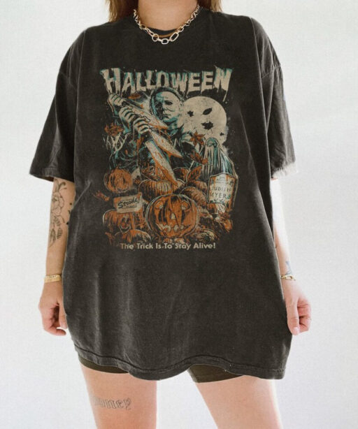 Vintage Michael Myers Halloween shirt, Friday the 13th, Horror Movie Killers, 90s horror film, character horror halloween, halloween myers