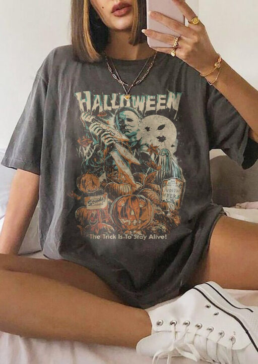 Vintage Michael Myers Halloween shirt, Friday the 13th, Horror Movie Killers, 90s horror film, character horror halloween, halloween myers