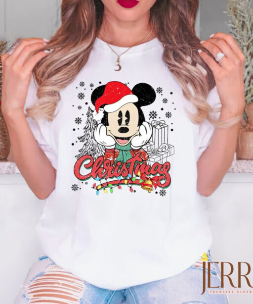 Vintage Mickey Minnie Christmas Shirt, Disney Christmas Friends Shirt, Disneyland Shirt, Mickey Ears Christmas shirt, Magic Kingdom shirt