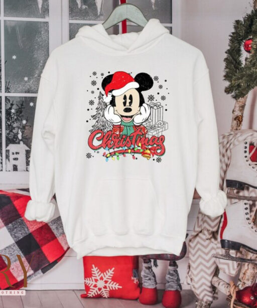 Vintage Mickey Minnie Christmas Shirt, Disney Christmas Friends Shirt, Disneyland Shirt, Mickey Ears Christmas shirt, Magic Kingdom shirt