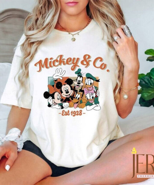 Vintage Mickey and Co Est 1928 Shirt, Disney Trip Shirt, Disneyland Family Shirts, Walt Disney Tour Shirt