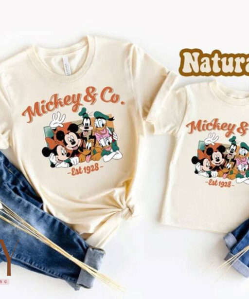 Vintage Mickey and Co Est 1928 Shirt, Disney Trip Shirt, Disneyland Family Shirts, Walt Disney Tour Shirt