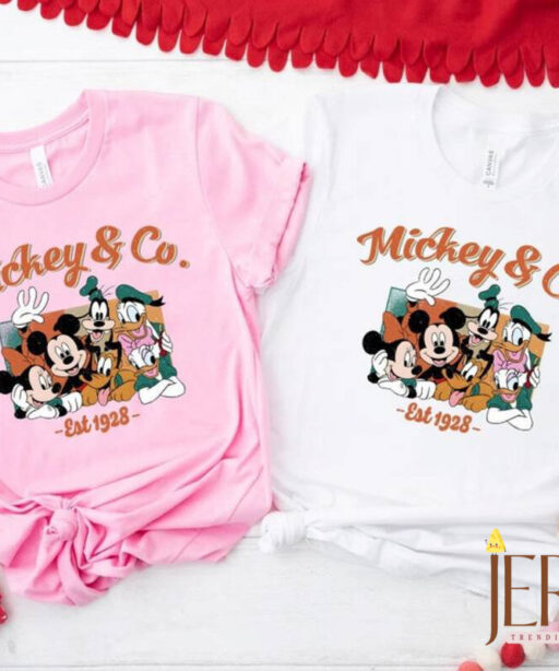 Vintage Mickey and Co Est 1928 Shirt, Disney Trip Shirt, Disneyland Family Shirts, Walt Disney Tour Shirt