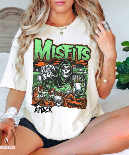 Vintage Misfits T Shirt, Vintage 90s Misfits Shirt, Vintage Misfits Halloween Shirt, Misfits Punk Rock Music Shirt, The Misfits Halloween