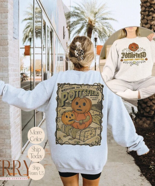 Vintage Pottsfield Harvest Festival Sweatshirt, Over The Garden Wall Sweatshirt, Welcome Pottsfield Sweatshirt, Halloween Women Sweatshirts