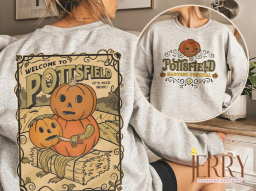 Vintage Pottsfield Harvest Festival Sweatshirt, Over The Garden Wall Sweatshirt, Welcome Pottsfield Sweatshirt, Halloween Women Sweatshirts