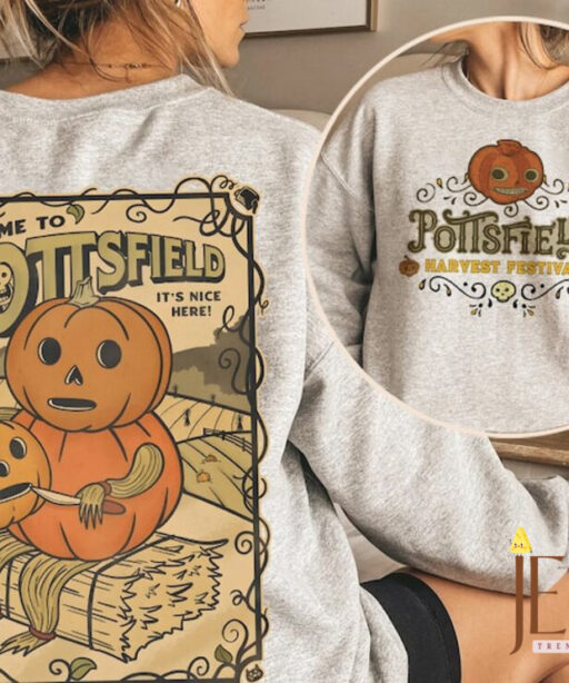 Vintage Pottsfield Harvest Festival Sweatshirt, Over The Garden Wall Sweatshirt, Welcome Pottsfield Sweatshirt, Halloween Women Sweatshirts