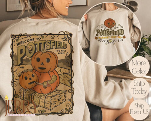 Vintage Pottsfield Harvest Festival Sweatshirt, Over The Garden Wall Sweatshirt, Welcome Pottsfield Sweatshirt, Halloween Women Sweatshirts
