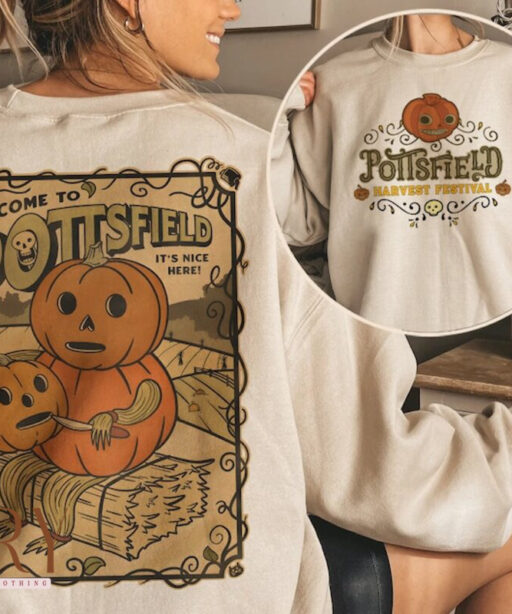 Vintage Pottsfield Harvest Festival Sweatshirt, Over The Garden Wall Sweatshirt, Welcome Pottsfield Sweatshirt, Halloween Women Sweatshirts