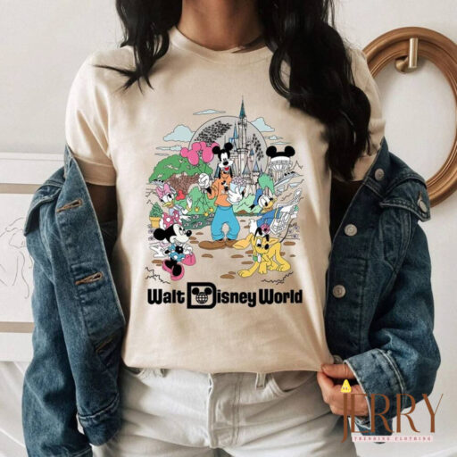 Vintage Retro Disney World Shirt, Mickey Minnie Chip Dale Pooh Toddler Shirt, Mickey Retro shirt, Vintage Disney Family Shirt