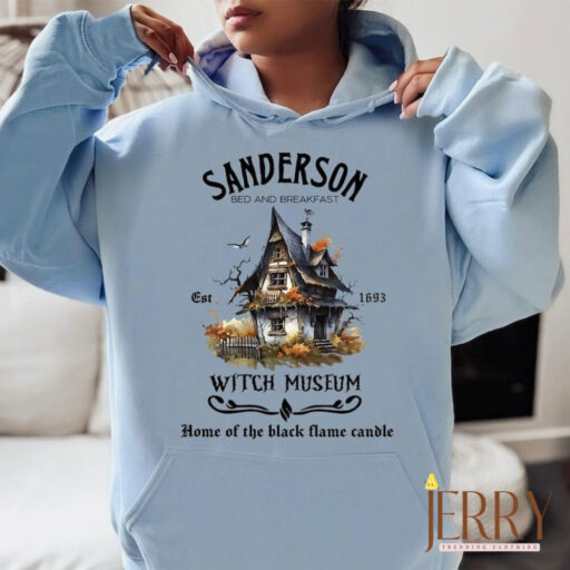Vintage Sanderson Witch Museum Sweatshirt, Sanderson Sisters Sweatshirt, Black Flame Candle Sweatshirt, Halloween Women Sweatshirt